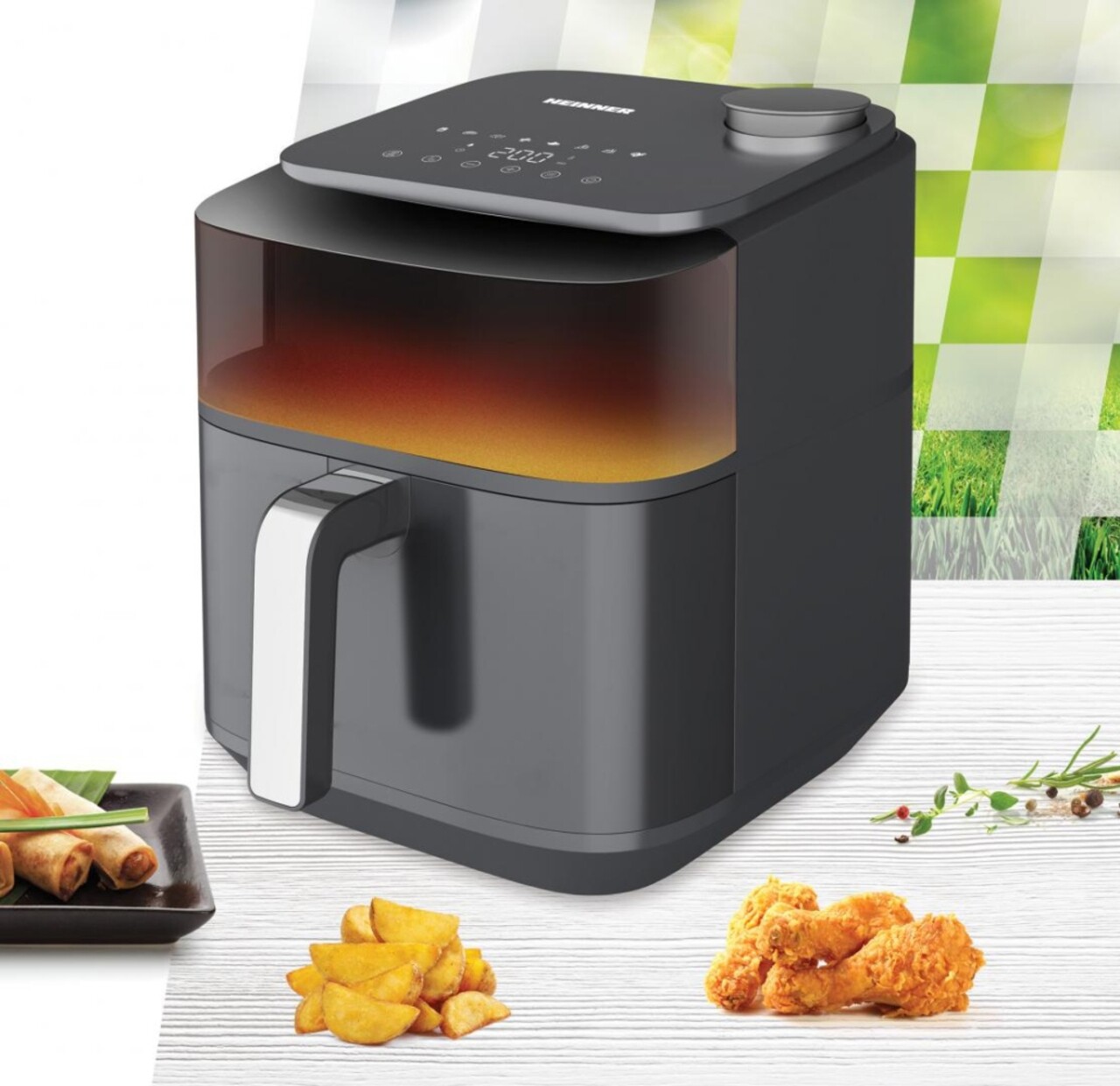 Friteuza Crispsteam, Heinner, 1800W, 7L, negru - imagine 5